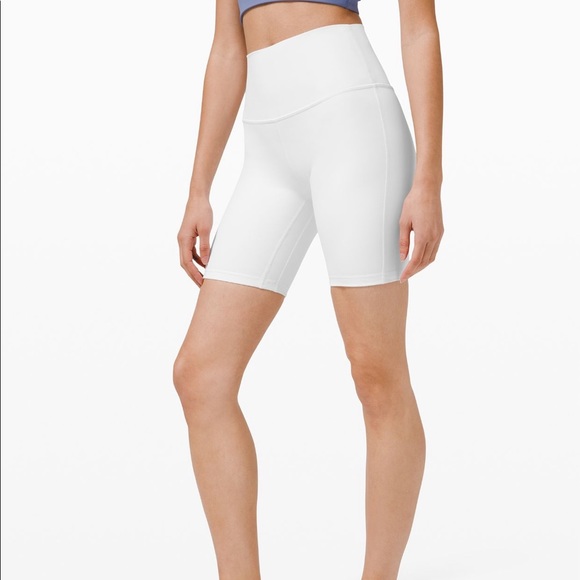 New with Tags - White Lululemon Align Shorts 8” - Picture 4 of 5
